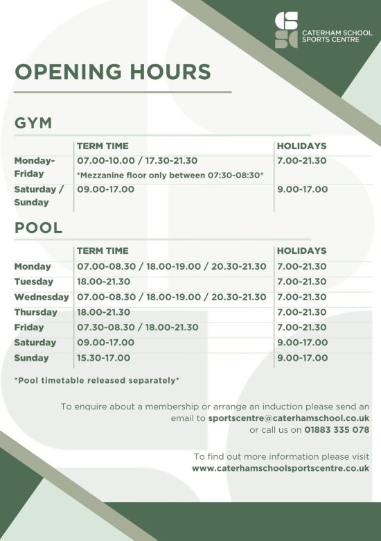 Sports Centre Opening Hours